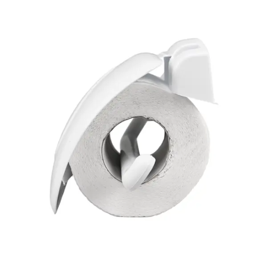 Держатель для туалетной бумаги «Prime» с крышкой цвет белый
