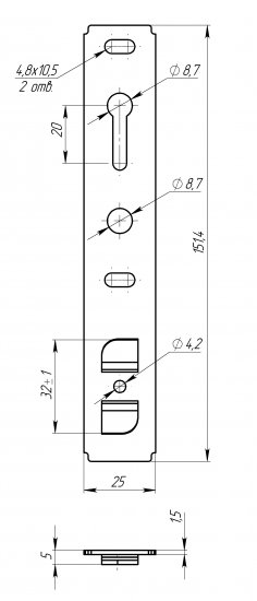 Анкерная пластина КВЕ 150x25x1.5