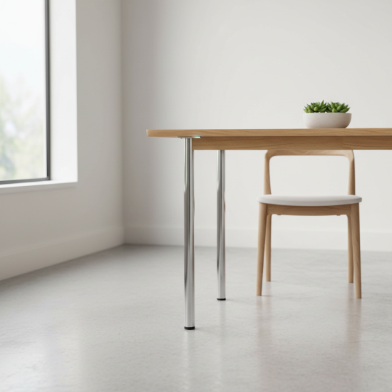 Ножка для мебели круглая ⌀30 мм высота 700 мм хром