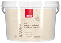 Лак для бань и саун акриловый полуматовый Neomid 2.5 л