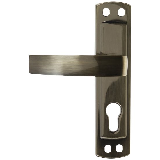 Замок врезной с дверными ручками на планке Apecs 1601 ЦАМ бронза