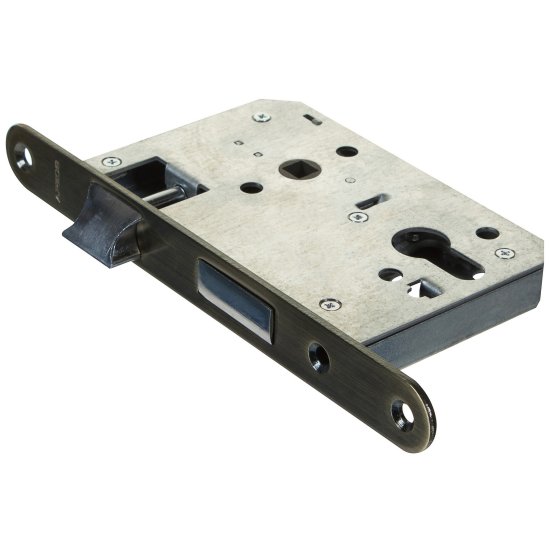 Замок врезной с дверными ручками на планке Apecs 1601 ЦАМ бронза