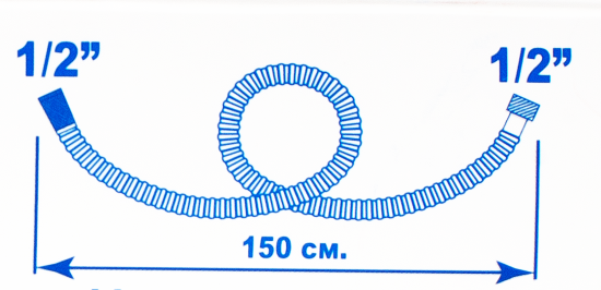 Шланг для душа 1.5 м металл цвет хром
