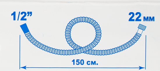 Шланг для душа 1.5 м металлический цвет хром