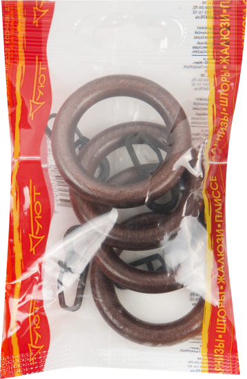 Кольцо с крючком D28 мм цвет венге