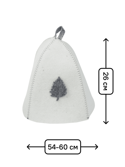 Шапка для бани ГлавБаня цвет белый