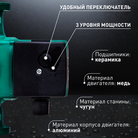 Циркуляционный насос Oasis 25/6 180 мм с гайками 1