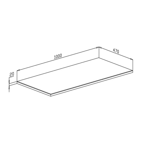 Столешница под раковину 100х47х2 см массив дуба АСБ-Мебель Оливия (12392)