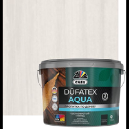 Пропитка для дерева Dufa Dufatex Aqua акриловая глянцевая цвет белый 5 л