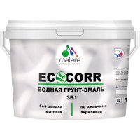Водная грунт-эмаль для металлических поверхностей MALARE EcoCorr сахарный вихрь, 2 кг