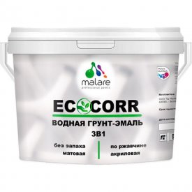 Водная грунт-эмаль для металлических поверхностей MALARE EcoCorr сахарный вихрь, 2 кг