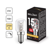 Лампа накаливания для холодильника Bellight E14 15 Вт свет тёплый белый