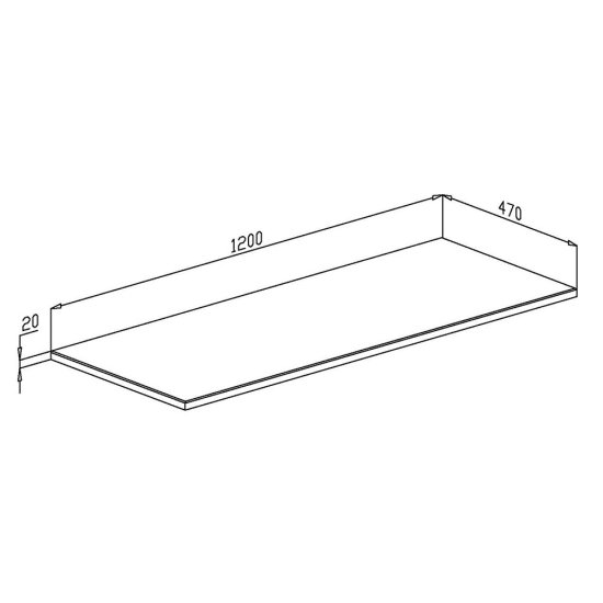 Столешница под раковину 120х47х2 см массив дуба АСБ-Мебель Оливия (12393)
