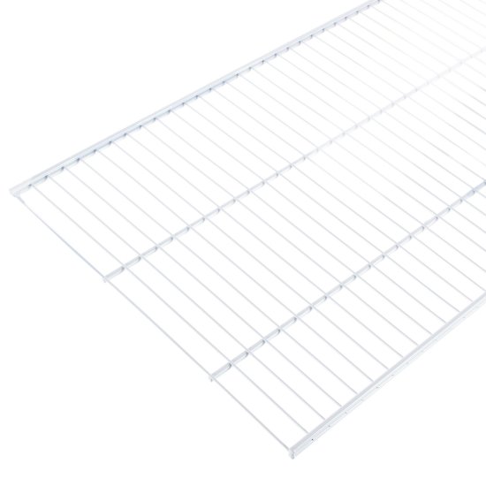 Полка сетчатая Larvij 120.3x40.6 см металл цвет белый