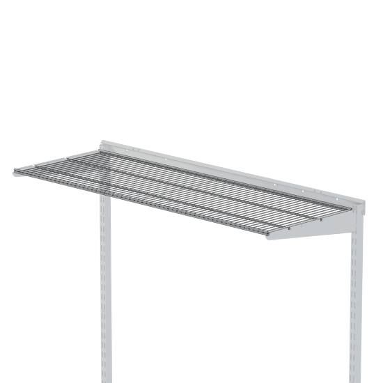 Полка сетчатая Larvij 120.3x40.6 см металл цвет белый
