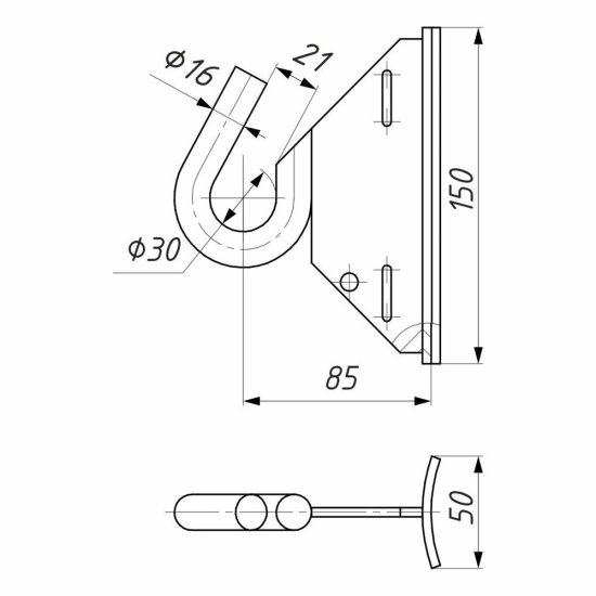 Крюк монтажный ВК СF 16