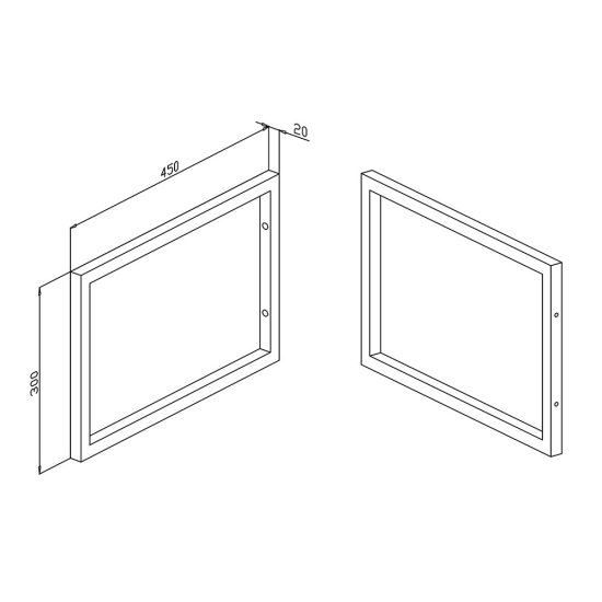 Кронштейн для столешницы 45х30х2 см черный АСБ-Мебель (30320) (2 шт.)
