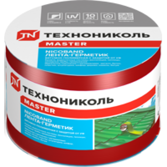 Лента-герметик Никобенд 10x0.1 м цвет красный
