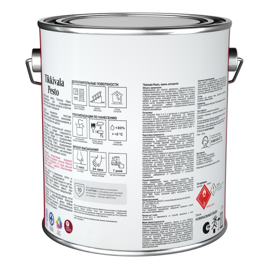 Эмаль Tikkivala Pesto 10 матовая цвет белый 2.7 л