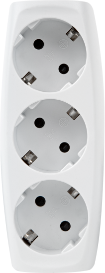 Разветвитель Эра SP-3e-W 3 розетки с заземлением 16 А цвет белый