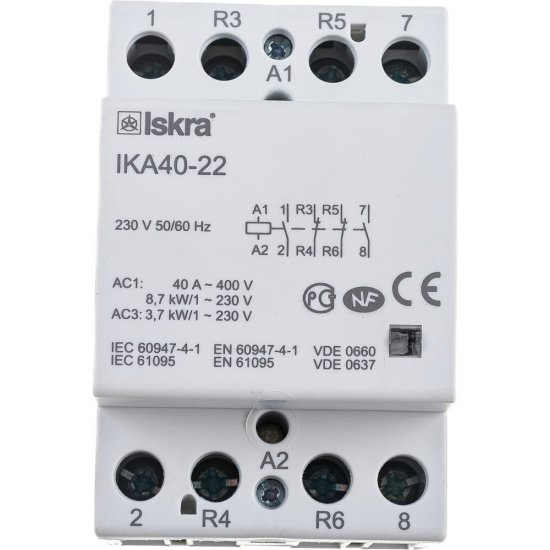 Модульный контактор iskra IKA40-22/230V
