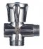 Кран шаровой латунный Valtec 1/2 ВР(г) х 3/4 НР(ш) х 1/2 НР(ш) к бытовой технике вентиль трехходовой (VT.255.N.04)