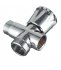 Кран шаровой латунный Valtec 1/2 ВР(г) х 3/4 НР(ш) х 1/2 НР(ш) к бытовой технике вентиль трехходовой (VT.255.N.04)