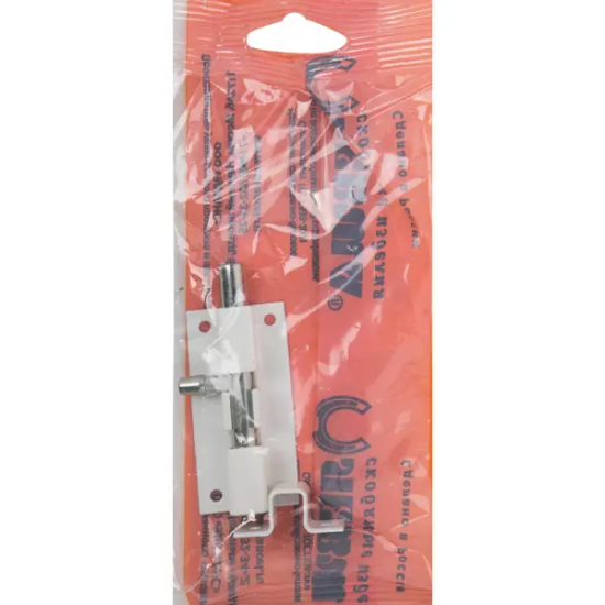 Задвижка прямоугольная Левша ШП-60 40x30 мм цинк/сталь цвет белый