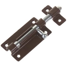 Задвижка прямоугольная Левша ШП-60 60x30 мм цинк/сталь цвет коричневый.