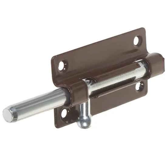 Задвижка прямоугольная Левша ШП-60 60x30 мм цинк/сталь цвет коричневый.