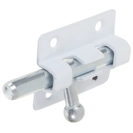 Задвижка прямоугольная Левша ШП-40 цинк/сталь цвет белый