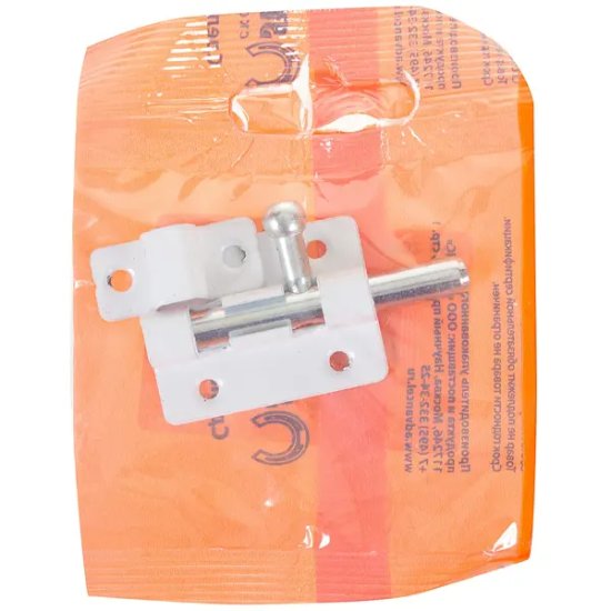 Задвижка прямоугольная Левша ШП-40 цинк/сталь цвет белый