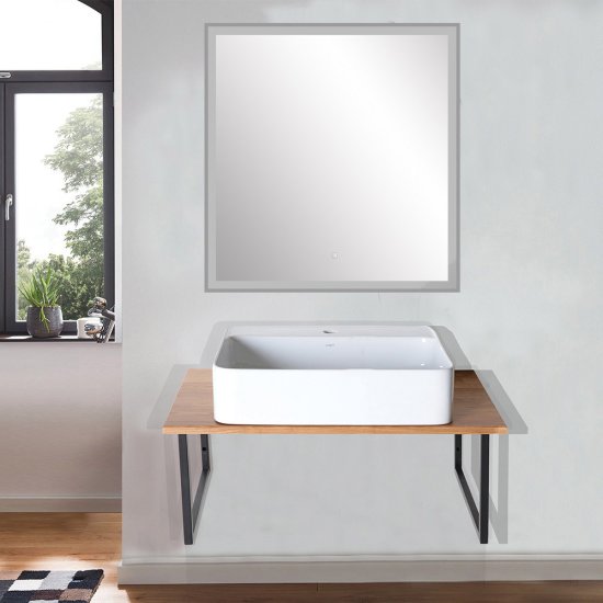 Столешница под раковину 80х47х2 см массив дуба АСБ-Мебель Оливия (12391)