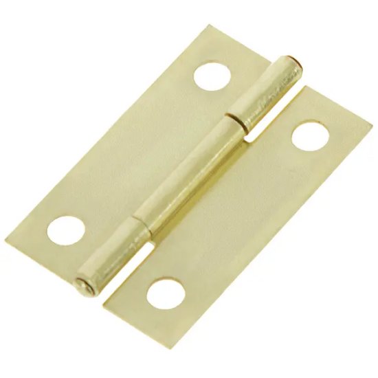 Петля мебельная карточная Левша 35x22 мм сталь цвет золото 2 шт.