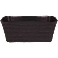 Ящик балконный Idea Ротанг 40x18x16 см v11 л пластик коричневый