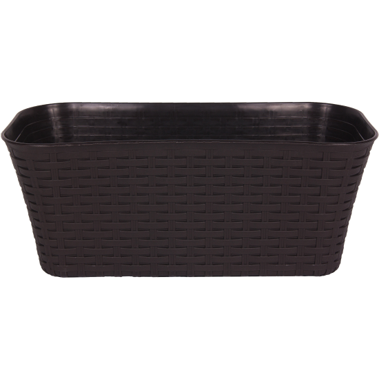 Ящик балконный Idea Ротанг 40x18x16 см v11 л пластик коричневый