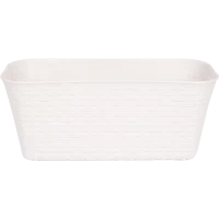 Ящик балконный Idea Ротанг 40x18x16 см v11 л пластик белый