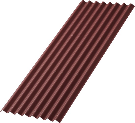 Лист Ондулин Смарт DIY 760x1950 мм красный