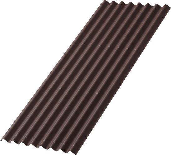 Лист Ондулин Смарт DIY 760x1950 мм коричневый