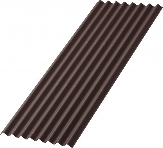 Лист Ондулин Смарт DIY 760x1950 мм коричневый