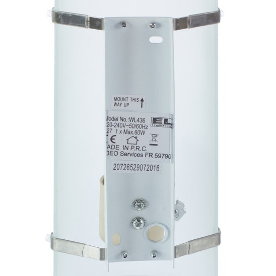 Светильник настенный Hanko 1xE27x60 Вт, стекло, цвет матовый/белый