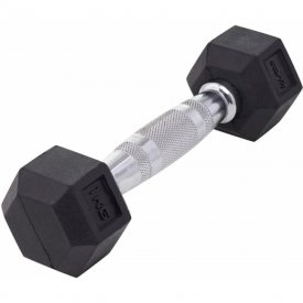 Гексагональная обрезиненная гантель Starfit DB-301