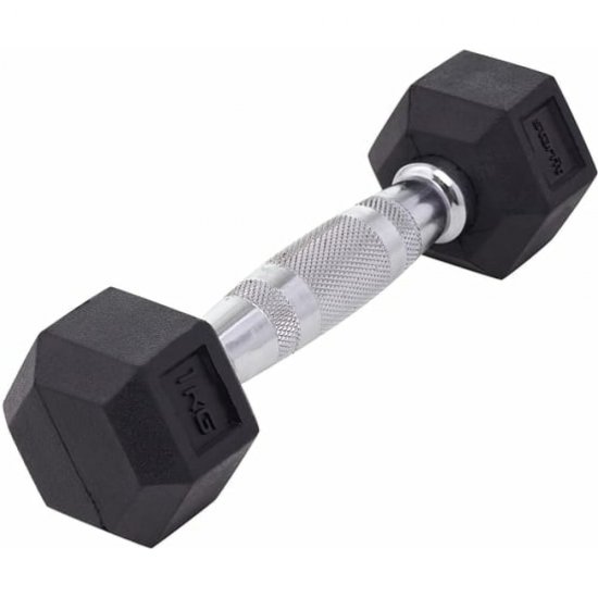 Гексагональная обрезиненная гантель Starfit DB-301