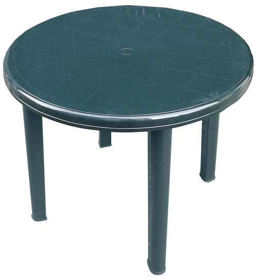 Стол садовый круглый 90x90x71.5 см пластик зеленый