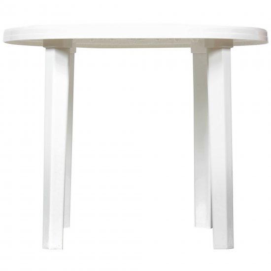 Стол садовый круглый 90x90x71.5 см пластик белый