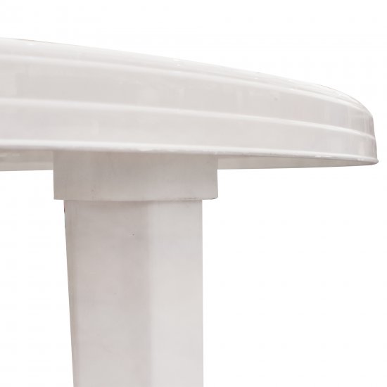 Стол садовый круглый 90x90x71.5 см пластик белый