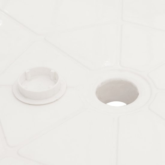 Стол садовый круглый 90x90x71.5 см пластик белый
