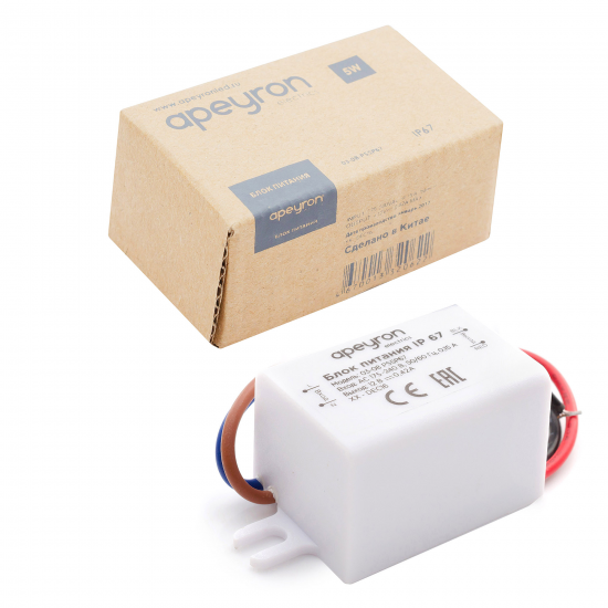 Блок питания влагозащищенный 12 В 5 Вт IP67