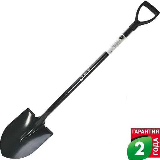 Лопата штыковая Geolia с изогнутой тулей 120 см сталь, с черенком