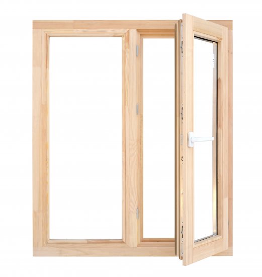 Окно деревянное двустворчатое сосна 1160x970 мм (ВхШ) однокамерный стеклопакет цвет натуральный